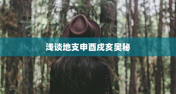 浅谈地支申酉戌亥奥秘