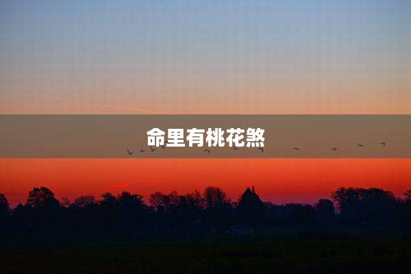 命里有桃花煞