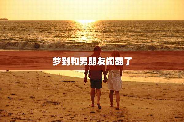 梦到和男朋友闹翻了