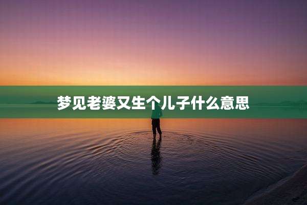 梦见老婆又生个儿子什么意思