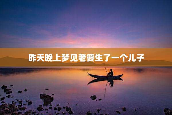 昨天晚上梦见老婆生了一个儿子