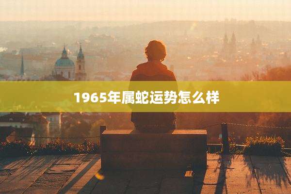 1965年属蛇运势怎么样