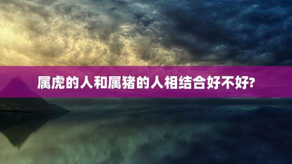 属虎的人和属猪的人相结合好不好?