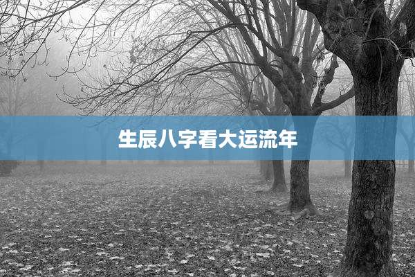 生辰八字看大运流年