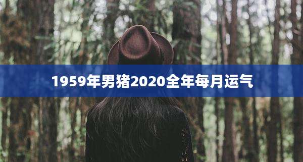 1959年男猪2020全年每月运气