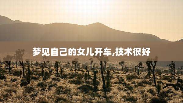 梦见自己的女儿开车,技术很好