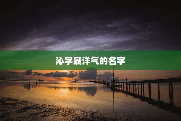 沁字最洋气的名字