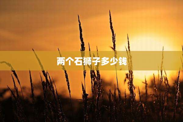 两个石狮子多少钱