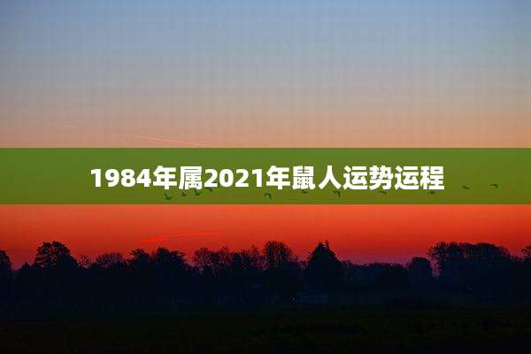 1984年属2021年鼠人运势运程
