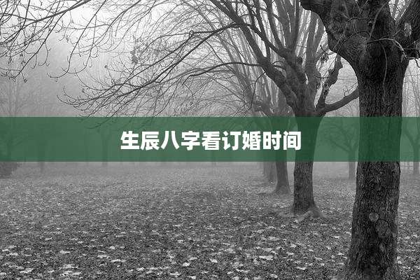 生辰八字看订婚时间
