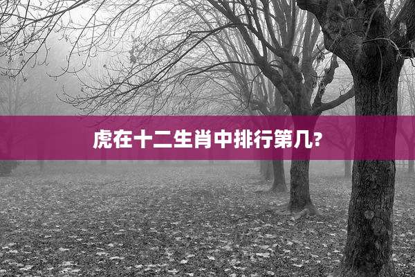 虎在十二生肖中排行第几?