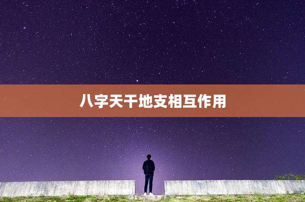 八字天干地支相互作用