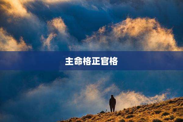 主命格正官格