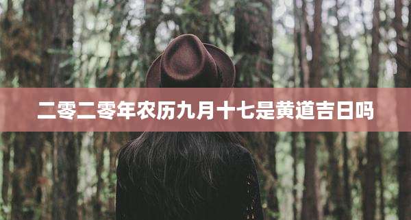 二零二零年农历九月十七是黄道吉日吗