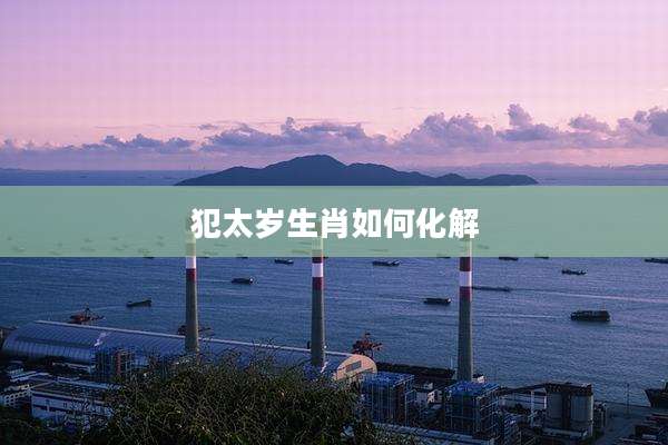 犯太岁生肖如何化解