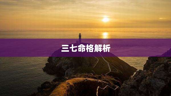 三七命格解析