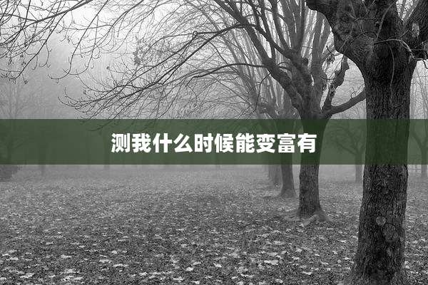 测我什么时候能变富有