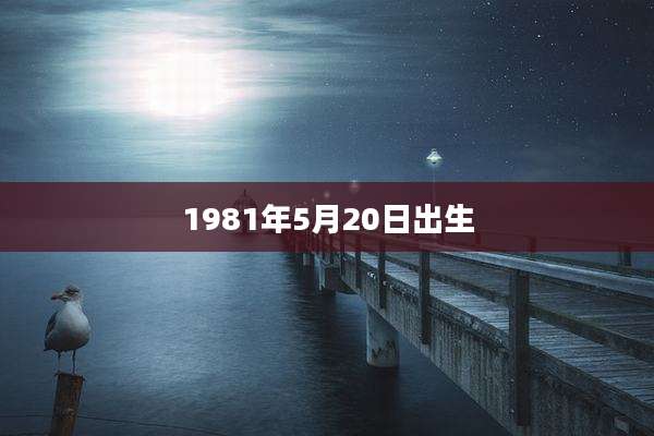 1981年5月20日出生