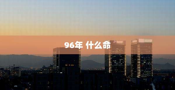 96年 什么命