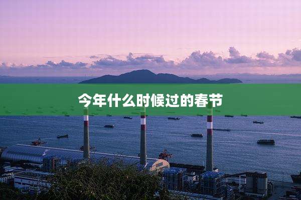 今年什么时候过的春节