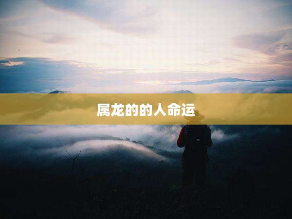 属龙的的人命运