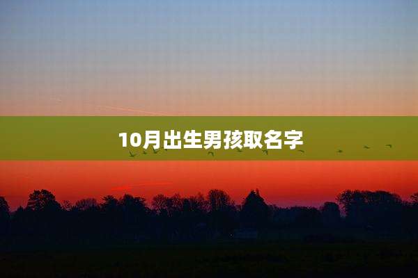 10月出生男孩取名字
