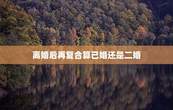 离婚后再复合算已婚还是二婚