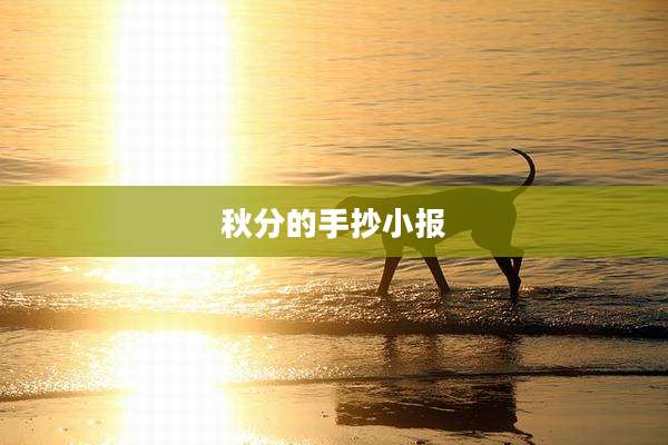 秋分的手抄小报