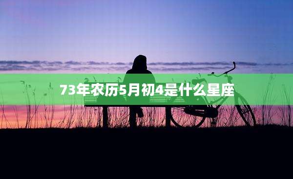 73年农历5月初4是什么星座