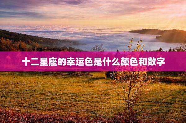 十二星座的幸运色是什么颜色和数字
