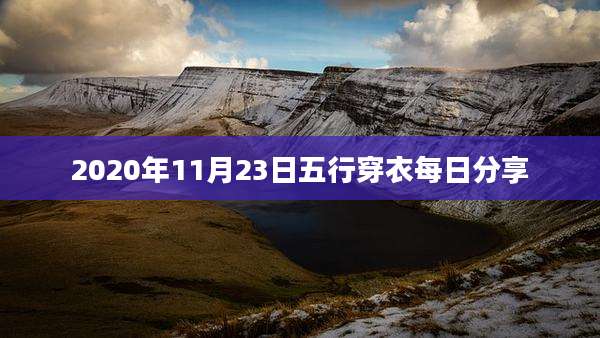 2020年11月23日五行穿衣每日分享
