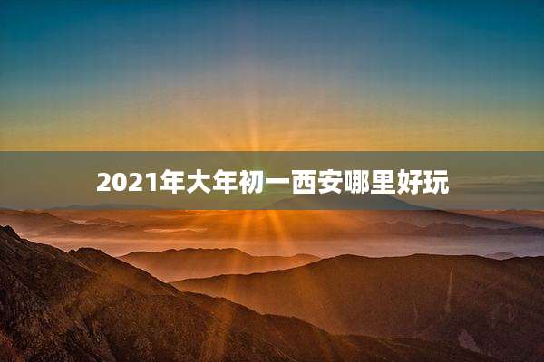 2021年大年初一西安哪里好玩