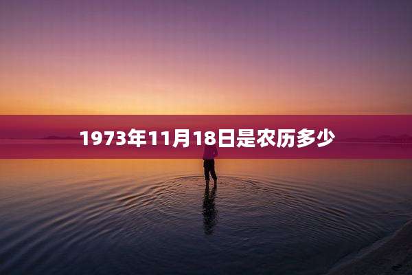 1973年11月18日是农历多少