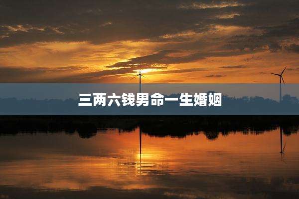 三两六钱男命一生婚姻
