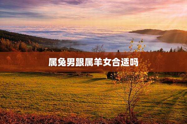 属兔男跟属羊女合适吗