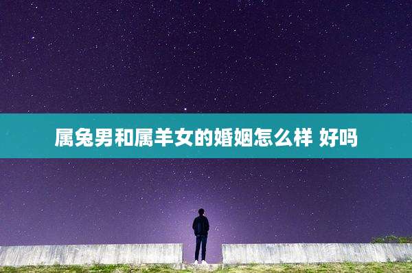 属兔男和属羊女的婚姻怎么样 好吗