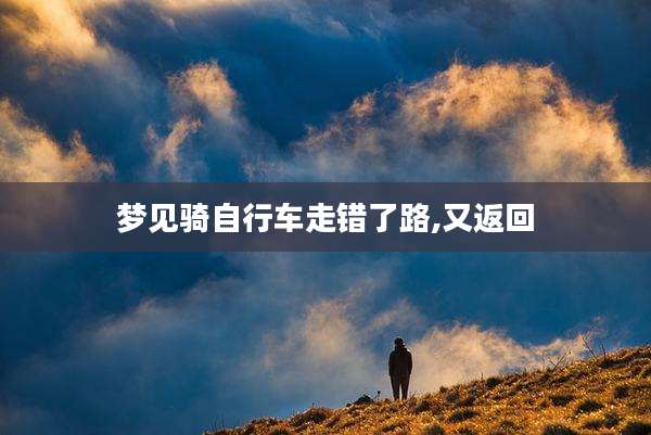 梦见骑自行车走错了路,又返回