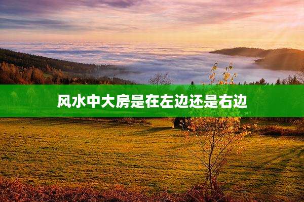 风水中大房是在左边还是右边