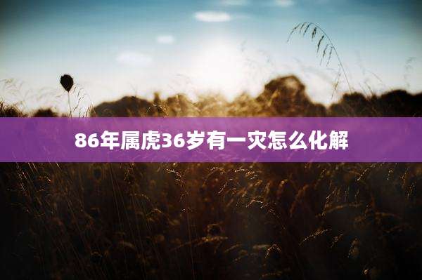 86年属虎36岁有一灾怎么化解