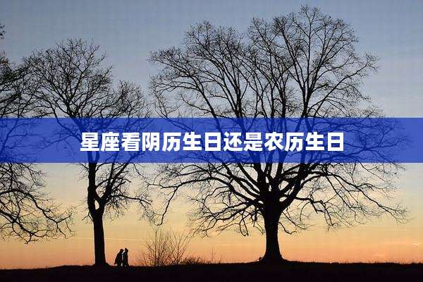 星座看阴历生日还是农历生日