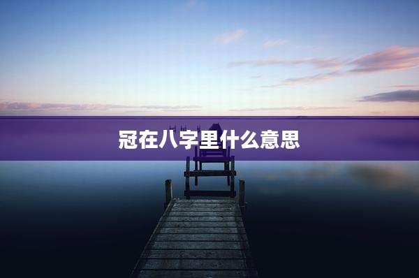 冠在八字里什么意思