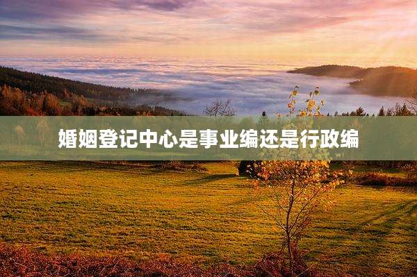 婚姻登记中心是事业编还是行政编