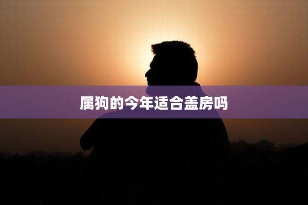 属狗的今年适合盖房吗