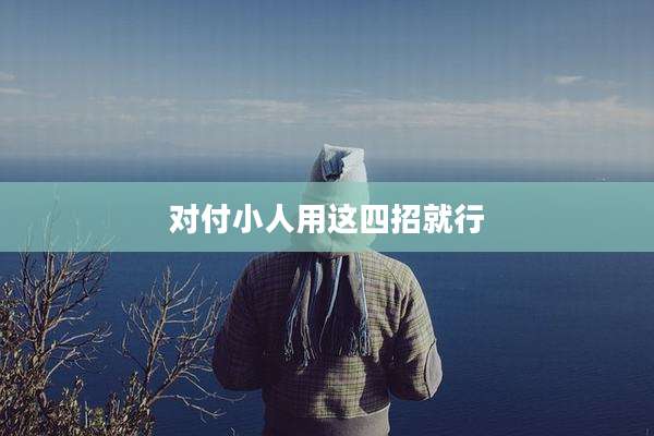 对付小人用这四招就行