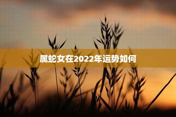 属蛇女在2022年运势如何