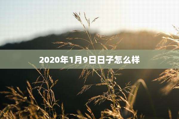 2020年1月9日日子怎么样