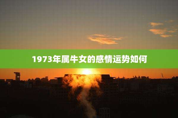 1973年属牛女的感情运势如何