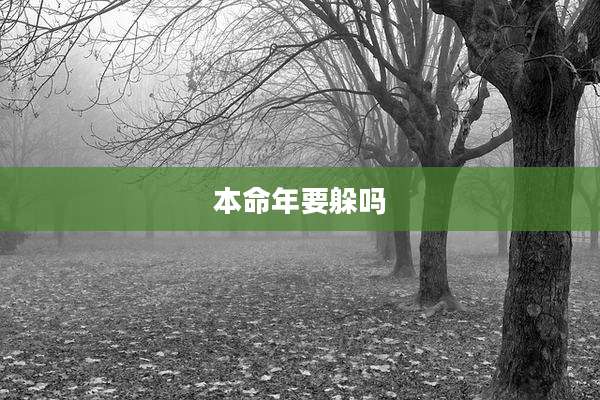 本命年要躲吗