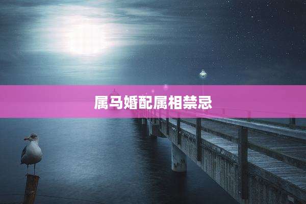 属马婚配属相禁忌