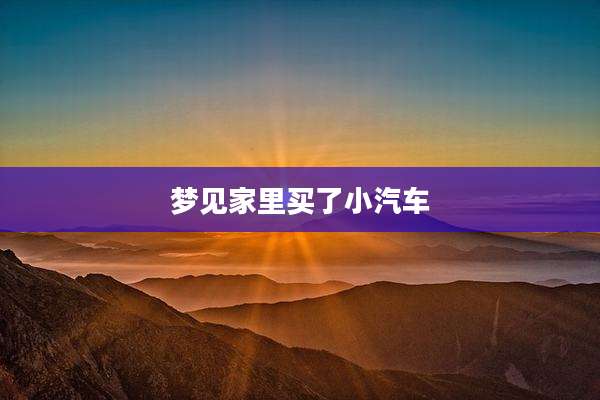 梦见家里买了小汽车